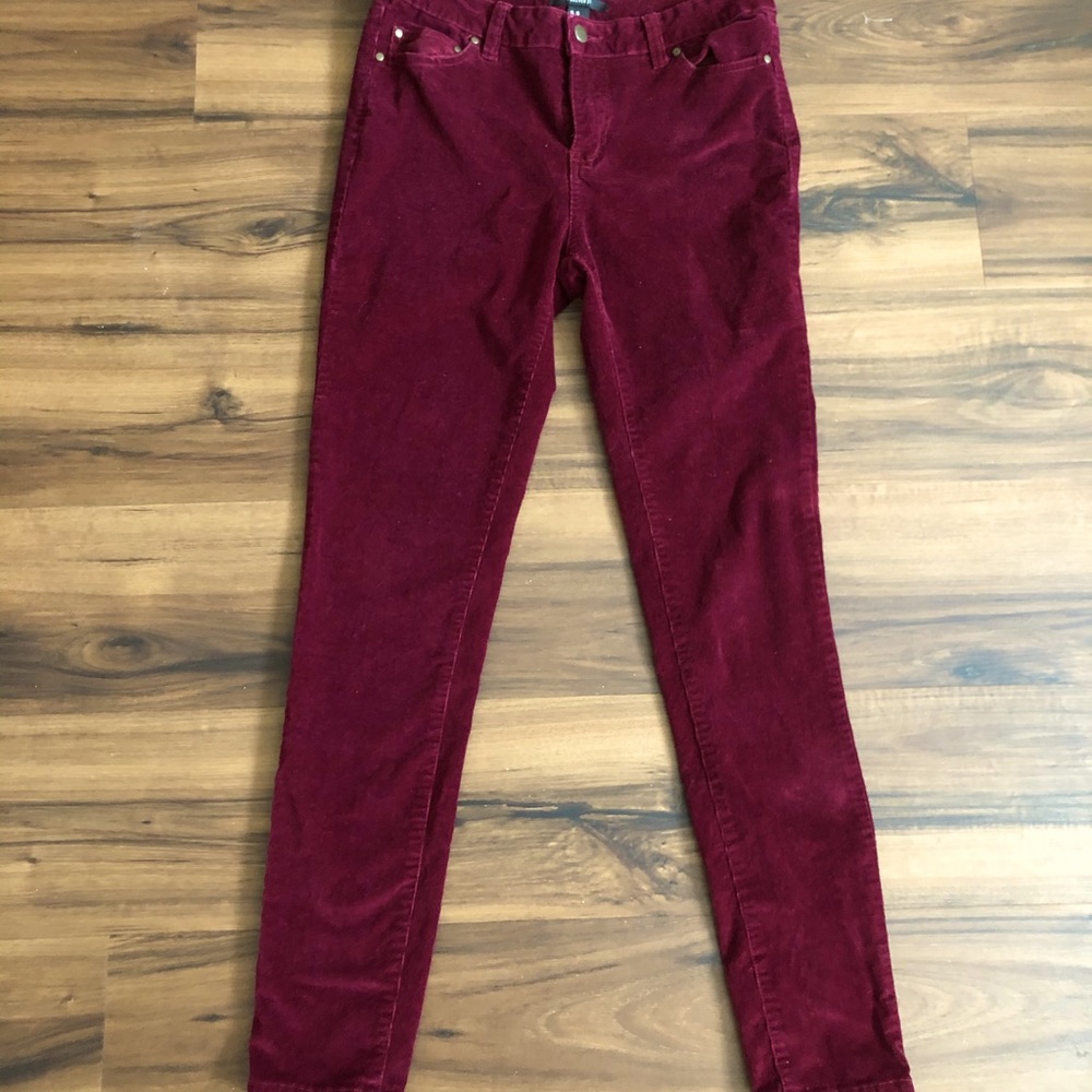 Burgundy corduroy jeans